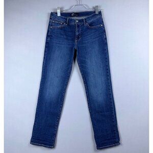 Gap Girlfriend Jeans Womens Size 2/26 Mid Rise Medium Wash Denim Stretch Blue